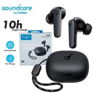 Anker Écouteurs Soundcore R50i True Wireless (TWS) - Pilotes de 10 mm avec Big Bass - Bluetooth 5.3 - Autonomie de 30 heures - Étanchéité IPX5 - Appels clairs IA avec 2 micros - 22 égaliseurs