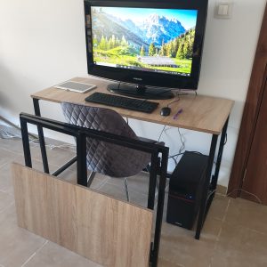 PROMO TABLE PLIANTE 121سم X 51سم METAL PLUS MDF TRES SOLIDE عرض خاص طاولة قابلة للطي (حديد + MDF)