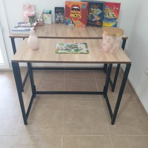 PROMO DEUX TABLE PLIANTE METAL PLUS MDF TRES SOLIDE